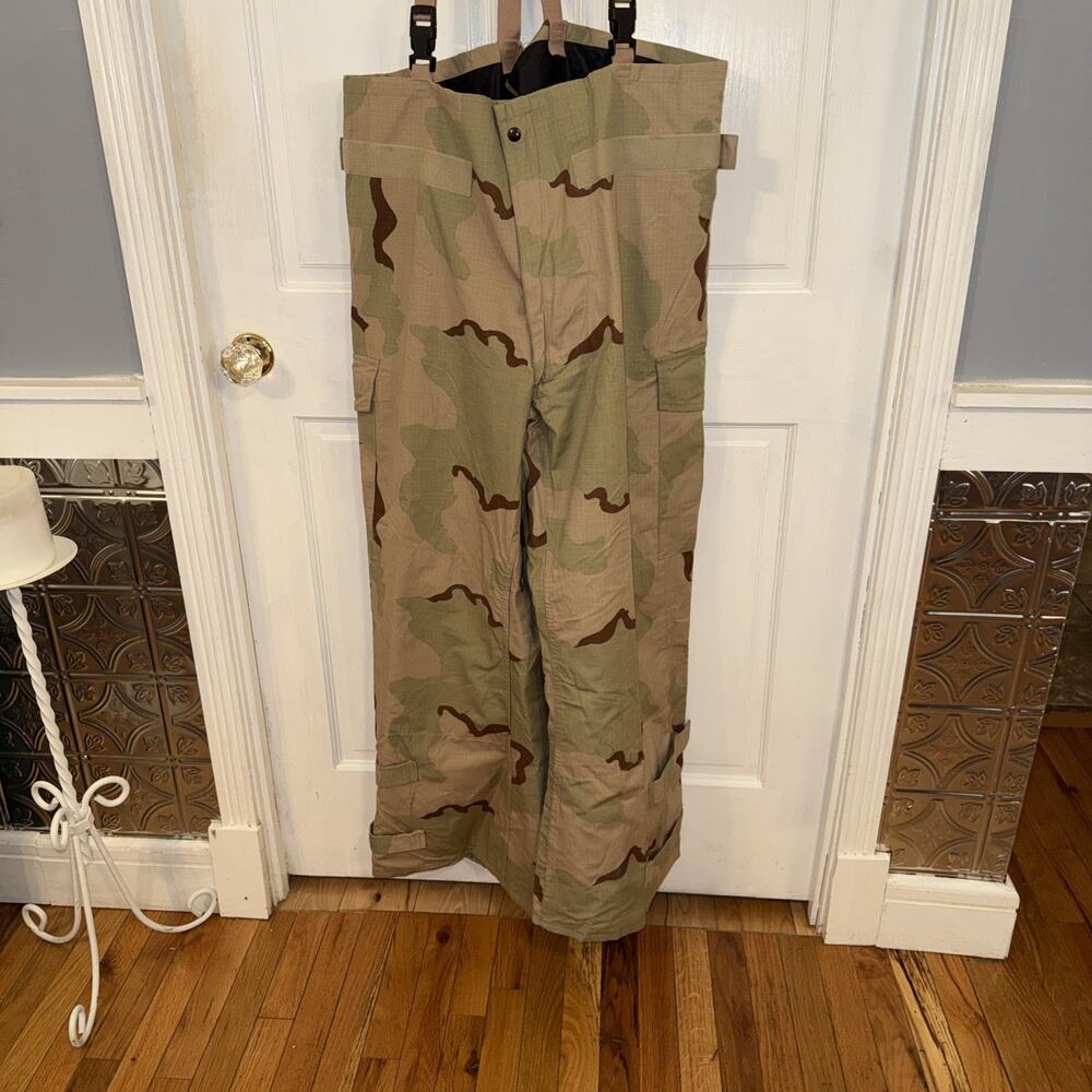 Military Extended Cold Weather Trousers Goretex Mens Large Regular Desert Large